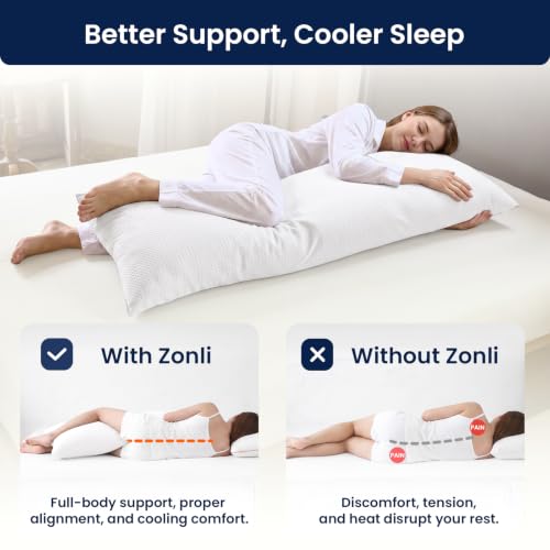 Waffle Weave Body Pillow for Side Sleepers - 20x54 Inch