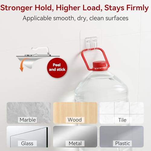 25 Pack Heavy Duty Outdoor String Light Hooks, Clear Self-Adhesive Cord Clips