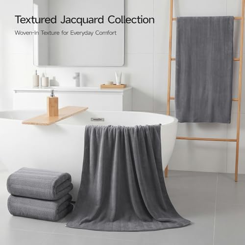 ecolook Extra Large Microfiber Bath Towels Set of 4 - 31x63 Quick Dry
