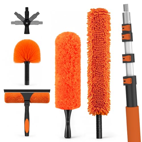 26FT High Reach Duster Kit with Extension Pole & Window Squeegee