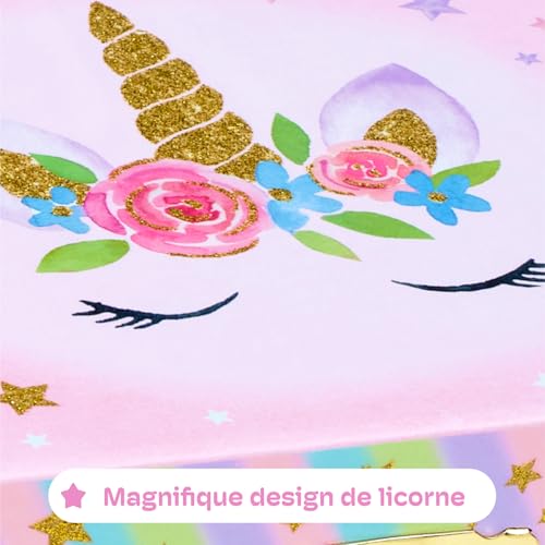 Unicorn Musical Jewelry Box for Girls with Spinning Figurine and Drawers