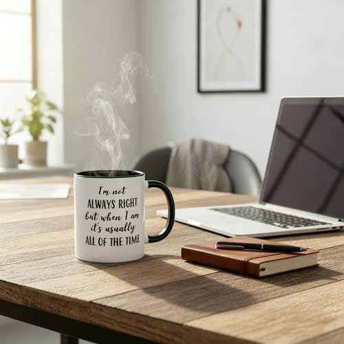 Xildew Funny Ceramic Coffee Mug Gag Gift for Coworker Boss - Black 11 OZ