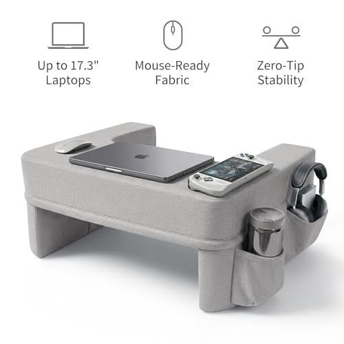 Ergonomic Lap Desk Pillow for 13-17" Laptops - Gray Foam