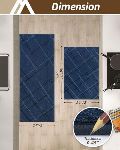 6-Piece Non-Slip Kitchen Rug Set, Washable Absorbent Floor Mats