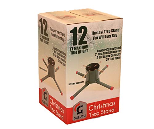 Heavy Duty Welded Steel Christmas Tree Stand for Live Trees 5 to 12 Ft