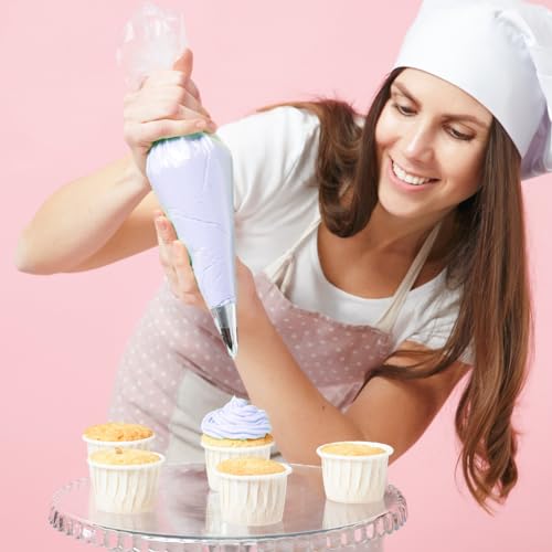 124 Pcs Cake Decorating Kit with 100 Anti-Burst Piping Bags, 16 Tips & Scrapers