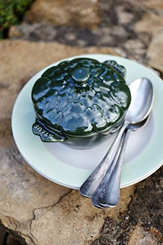 Staub 40500-326 Artichoke Cocotte, 5.1 inches (13 cm), Basil, Ceramic, Heat Resistant, Microwave Safe, Ceramic Artichoke Cocotte