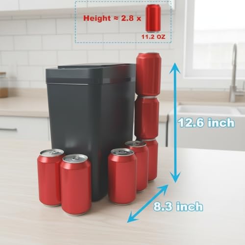 Touchless Bathroom Trash Can 2.5 Gallon Smart Motion Sensor Bin Black
