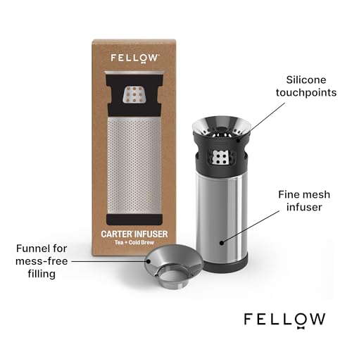 Fellow Carter Stainless Steel Tea Infuser for Loose Leaf & Cold Brew - 16 oz
