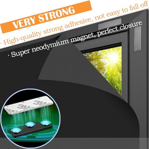 12 Pairs Curtain Magnets Closure with Adhesive for Blackout Curtains