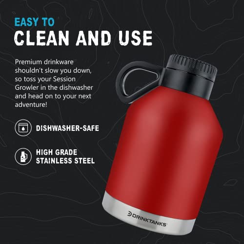 32 oz Vacuum Insulated Stainless Steel Beer Growler - Leakproof Travel Flask