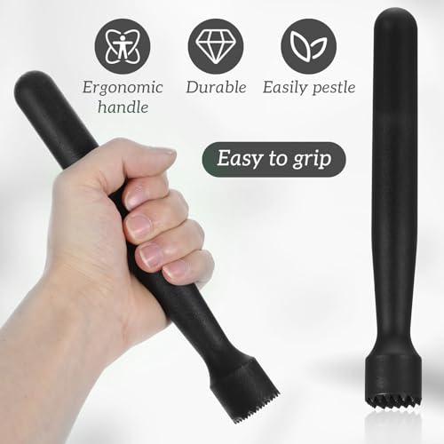 Nodaaiie 8 Pcs Plastic Cocktail Muddler Set - Durable Bar Tools for Mojitos & More