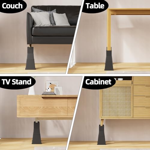 Heavy Duty Adjustable Bed Risers - Elevate Furniture by 12 Inches