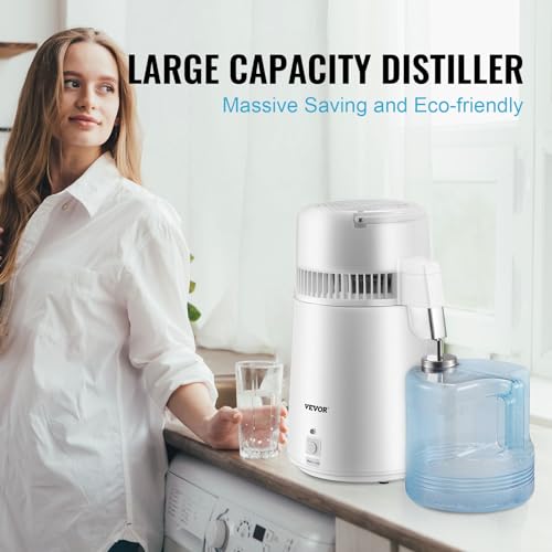 Countertop Water Distiller 1.1 Gallon (4L) - 750W Stainless Steel Machine