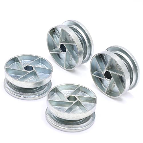 35mm Bed Frame Cam Lock Wheels - Spiral Furniture Connectors (Pack of 4)
