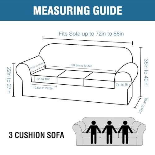 4 Piece Stretch Sofa Covers for 3 Cushion Couches - Burnt Brick
