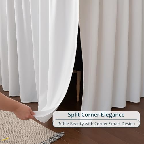 Twin XL Bed Skirt with 32 Inch Drop - Microfiber Dorm Dust Ruffle, White