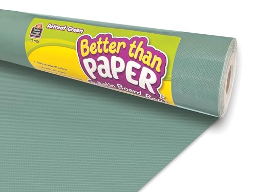 Bulletin Board Backdrop Roll, Green Durable Classroom Paper, 4ft x 12ft