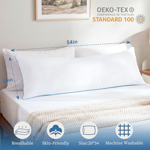 Full Body Pillow Insert - Adjustable Long Bed Pillow for Support