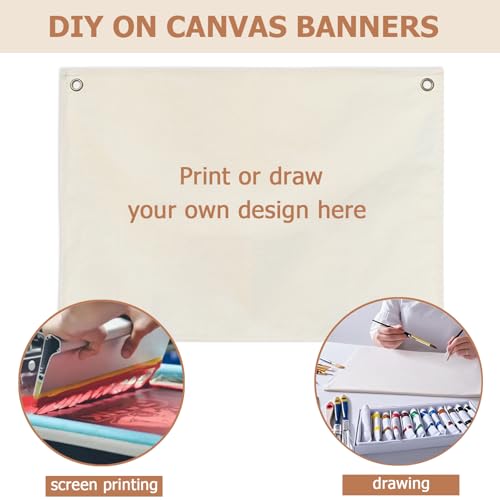 Large Canvas Hanging Wall Banner for Nursery and Playroom Decor 18"x25"