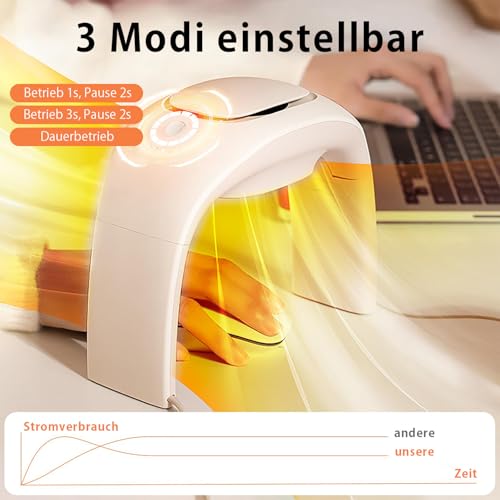 Desktop Space Heater and Hand Warmer with Thermostat Beige