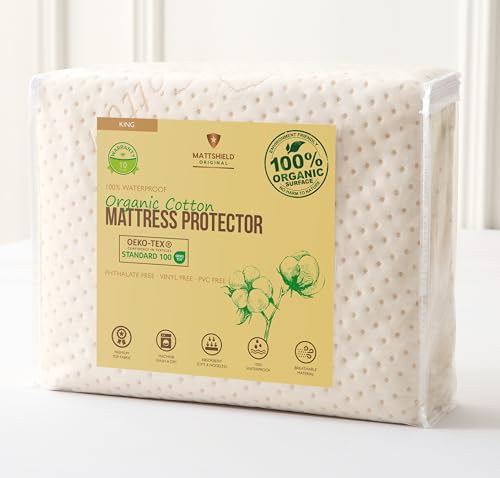 Luxury Waterproof Organic Cotton Mattress Protector - King Size