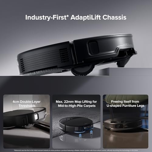 Robot Vacuum and Mop with Self-Cleaning Dock, 22000Pa Suction, Slim Design