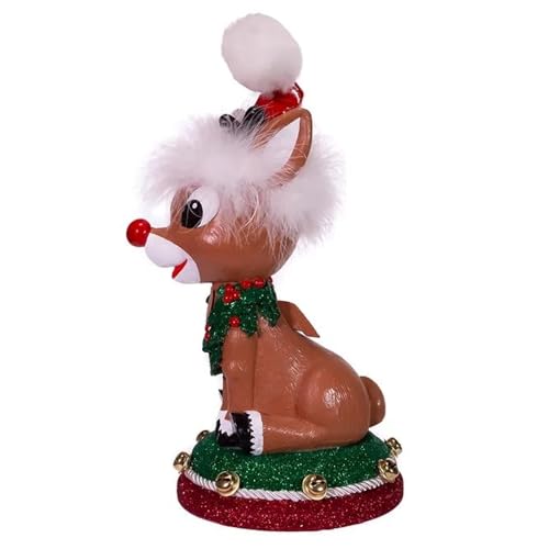 Rudolph Red-Nosed Reindeer 12-Inch Wooden Hollywood Nutcracker Figurine