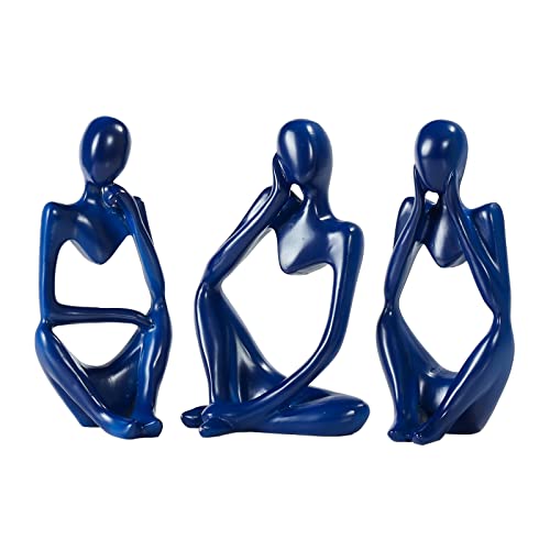 Abstract Thinker Statue, Modern Resin Sculpture for Home Office Decor