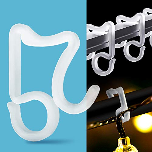 100-Pack Outdoor Gutter Clips for Hanging Christmas and String Lights