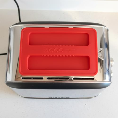 2-Piece Silicone Toaster Dust Cover - Universal 2-Slice Kitchen Appliance Lid