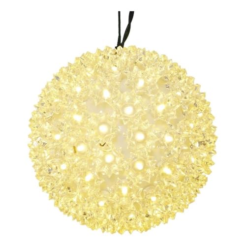 Vickerman 7.5" Starlight Sphere Christmas Ornament with 100 Warm White Twinkle Wide Angle LED Lights