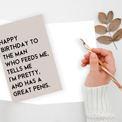 Funny Birthday Card for Husband or Boyfriend - Cheeky Romantic Love Card