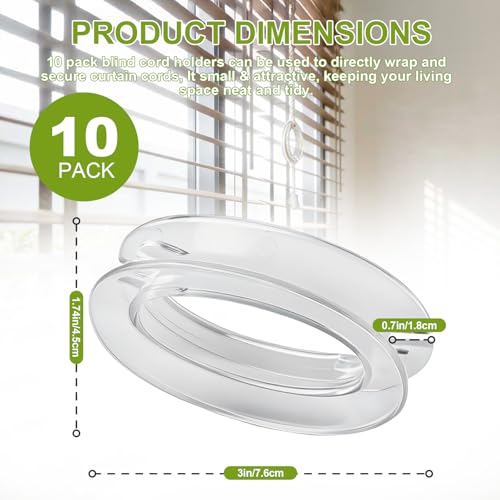 10-Pack Window Blind Cord Winder Safety Cleats for Child and Pet Proofing