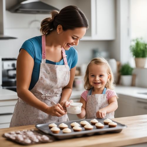 Kids Mini Bakeware Pan Set with Cupcake Liners for Toy Ovens