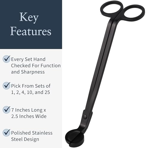 7 Inch Stainless Steel Candle Wick Trimmer for Cleaner Burn