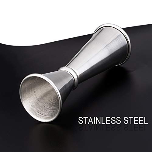 Stainless Steel Double Jigger Set for Cocktails - 1oz & 2oz Bartending Tools
