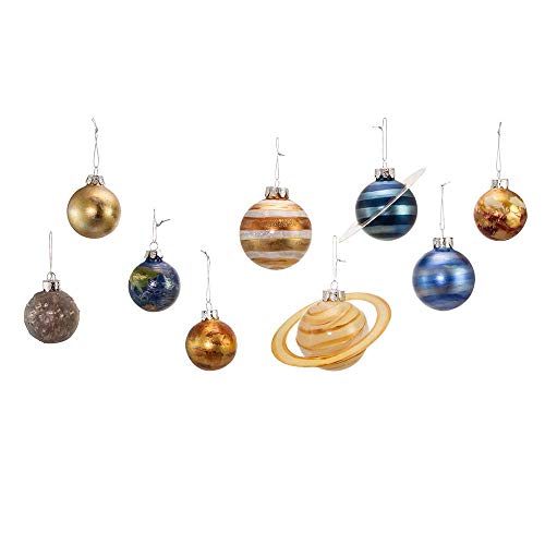 Kurt Adler 50-70mm Noble Gems Solar System Planet Ornaments 9-Piece Set