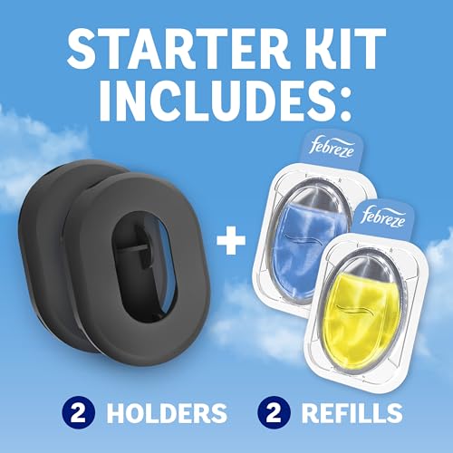 Febreze Trash Can Odor Fighter Stick-On Air Freshener 2 Holders & 2 Refills