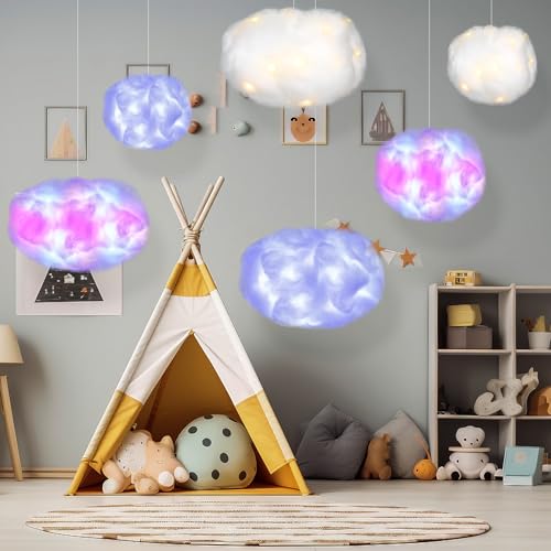 DIY Cloud LED Light Kit with 1.76 lb Fluffy Cotton & 3 LED String Lights