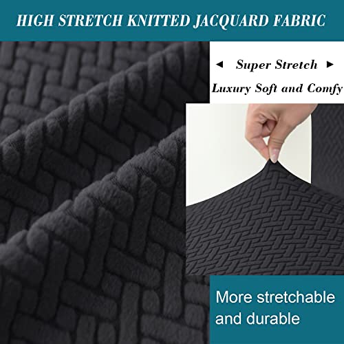 Stretch Bar Stool Covers with Backs - 2 Pack Washable Slipcovers