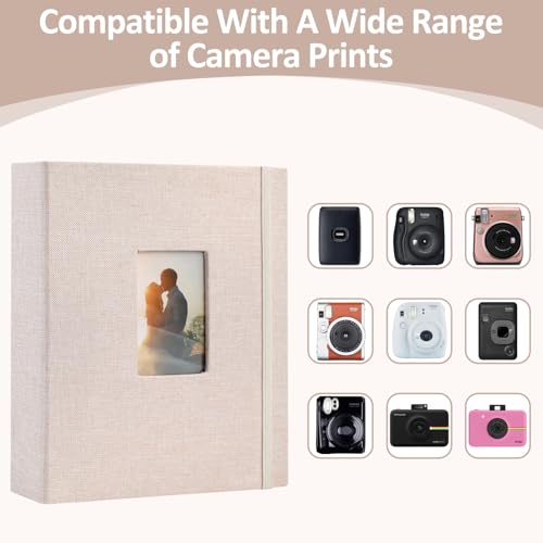 2-Pack 2x3 Inch Mini Photo Album with Linen Cover and Window