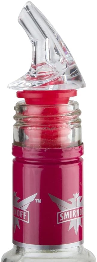 Set of 12 Medium Red Free-Pour Liquor Bottle Spouts for 750ml & 1L Bottles