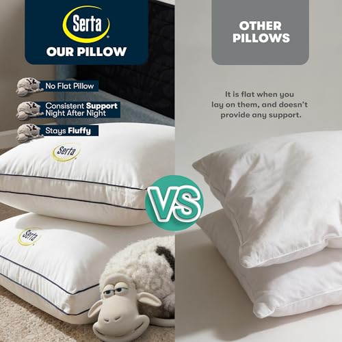 Serta Hotel Collection Queen Bed Pillows Set of 2 - Down Alternative