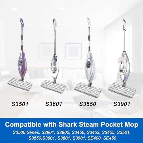 6 Pack Microfiber Steam Mop Replacement Pads for Rectangle Steam Pocket Mops