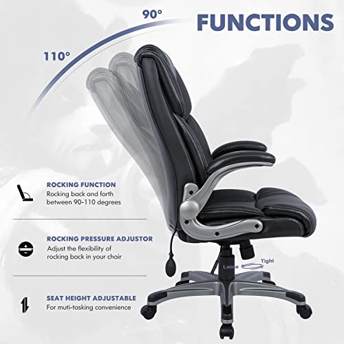 Ergonomic High Back Executive Office Chair with Inflatable Lumbar Support