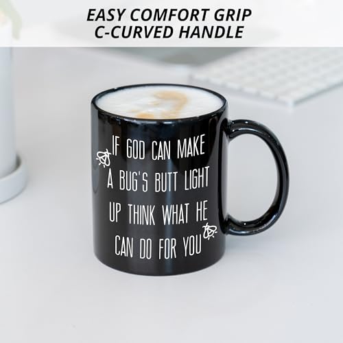 JRTW Black 11oz Funny Christian Mug | Bible Verse Ceramic Coffee Cup
