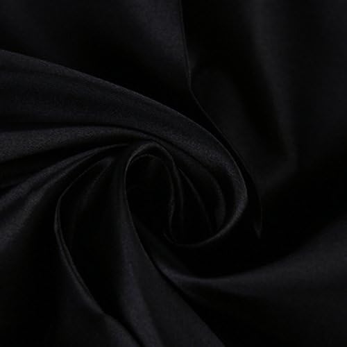 Regine Switzerland Black Satin Chair Sashes - 50 Pack, 7x108 Inches for Weddings & Parties
