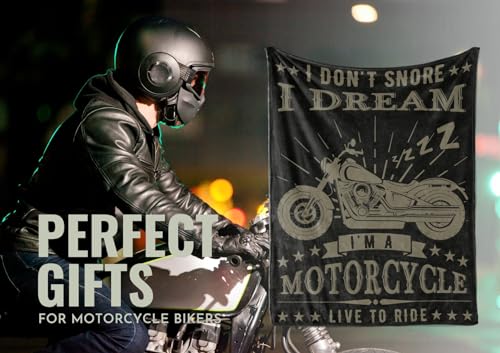 InnoBeta I Don’t Snore I Dream I’m a Motorcycle Throw Blanket 60x80 inches