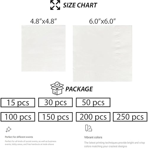 Personalized 80th Birthday Photo Napkins - Look Who's 80 Party Supplies, Cocktail & Beverage Size, Customizable